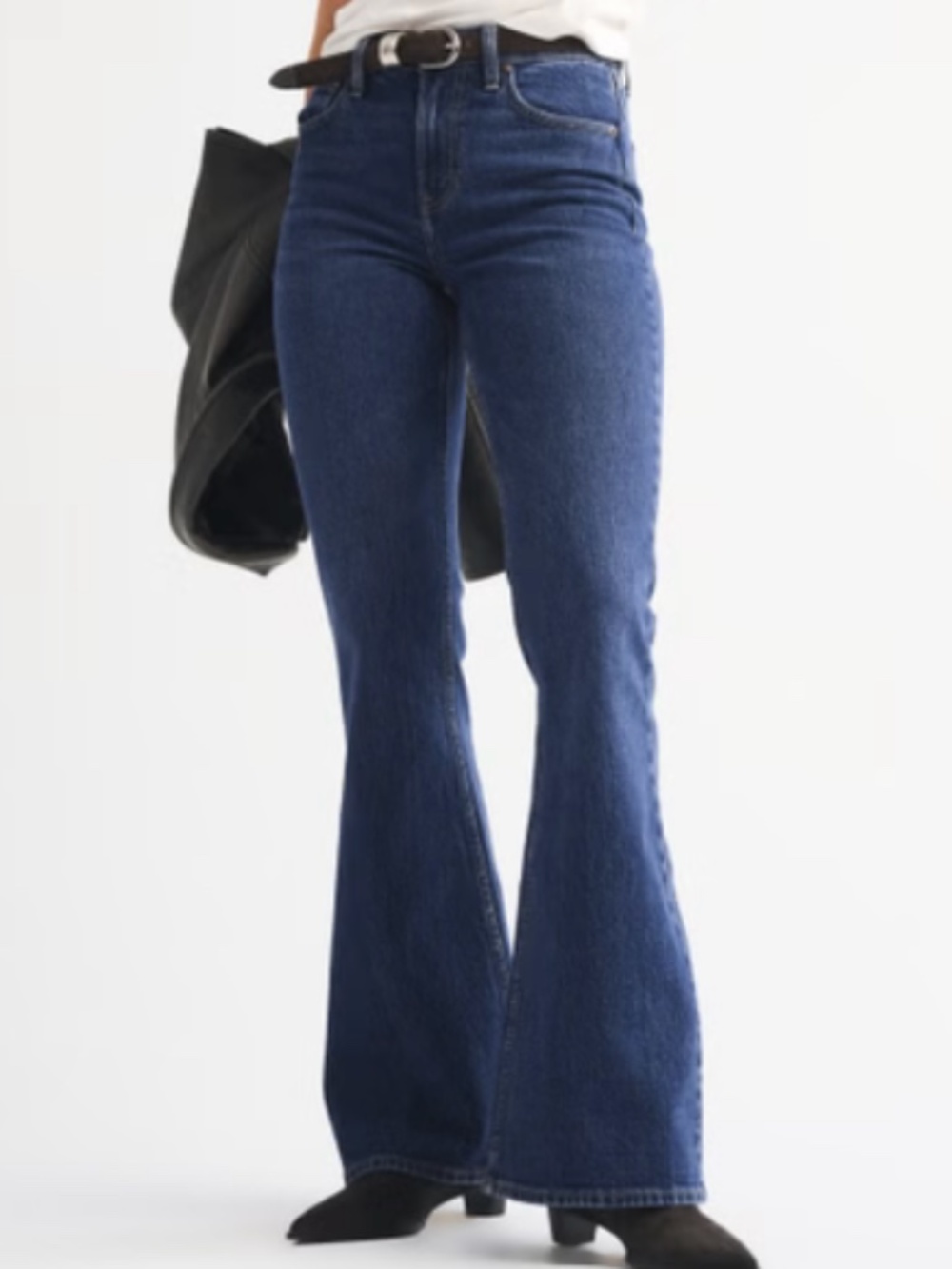 Abercrombie & Fitch High Rise Flare Jean Dark Wash 27 R - Picture 4 of 6